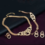 New Brand Exaggerated Big Choker Trendy Round Shape Necklace Bracelet Earring Ring Set Party Costume Jewelry N199