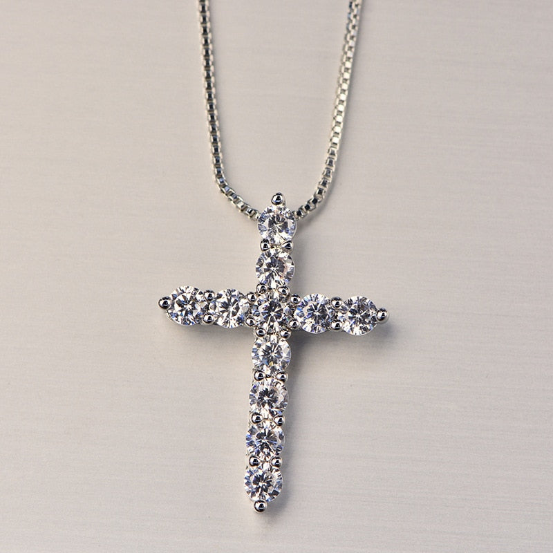 Silver Cross Pendent Necklace