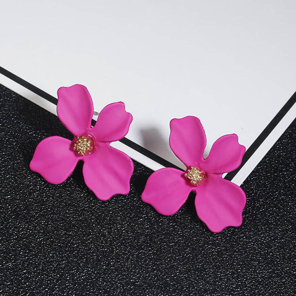 Metal Flower Earrings