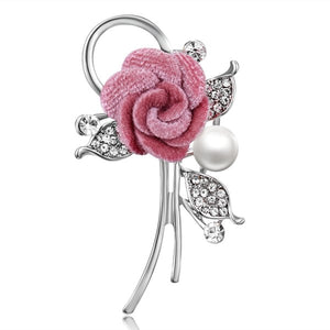 Fabric Flower Brooch