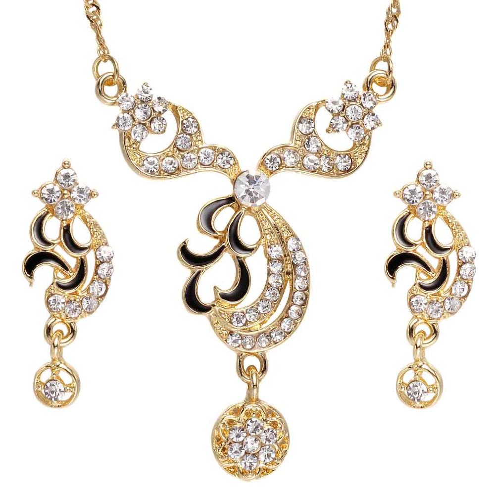 Dubai Gold Rhinestone Jewelry Sets